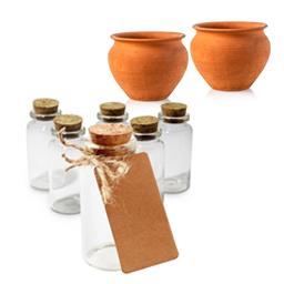 Clay Pots & Glass Bottles